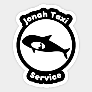 Funny Jonah Taxi Service Christian Bible Design Sticker